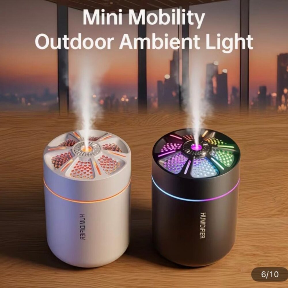 NEW - Mini Portable Humidifier 5.9x3.9in | Aroma Diffuser 12H Mist Out - WHITE - Picture 8 of 8